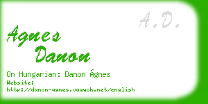 agnes danon business card